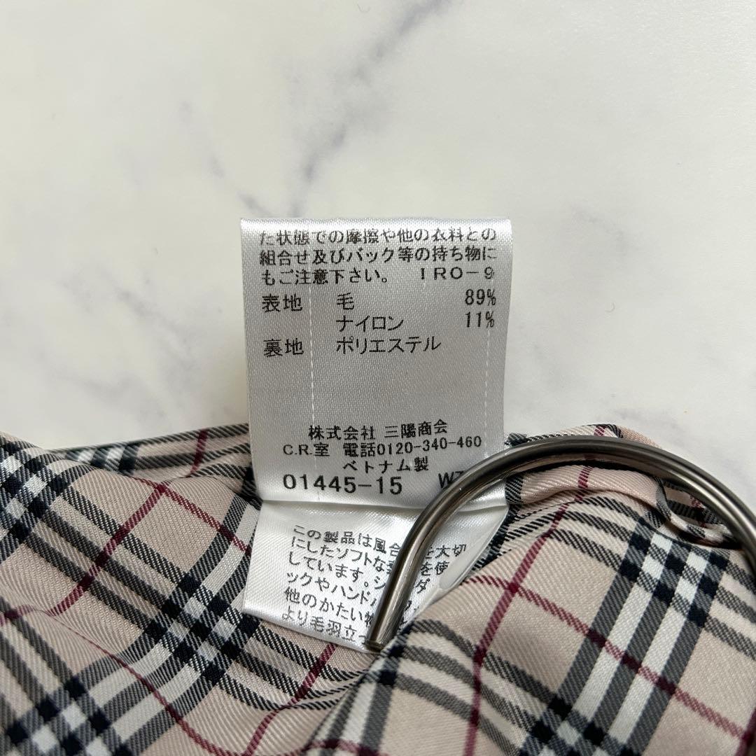 バーバリーブルーレーベル ナポレオンコート メタルボタン ノバチェック