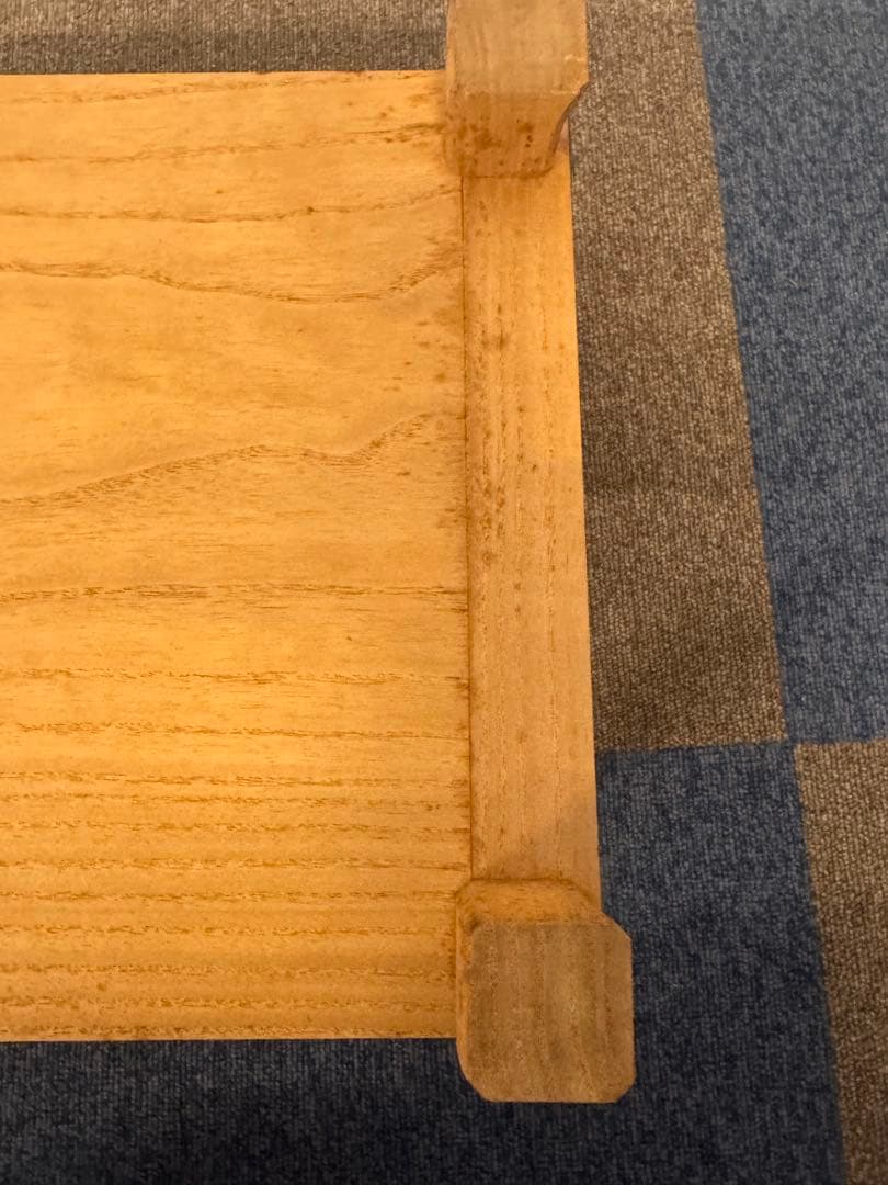 塗師 長谷川祐斎 作 冠基 房飾 共箱 木製 花台 二段