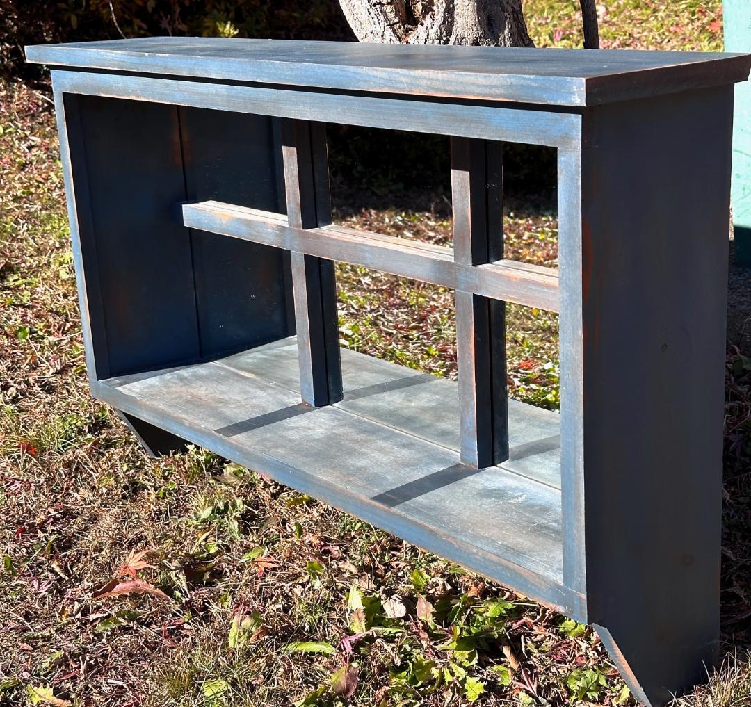 ビンテージ　シャドーボックス　ウォールシェルフ　W91cm　シャビーな佇まい！