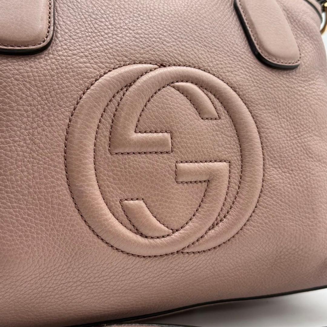 グッチ　ソーホー　インターロッキング　2way ハンドバッグ　ショルダーバッグ