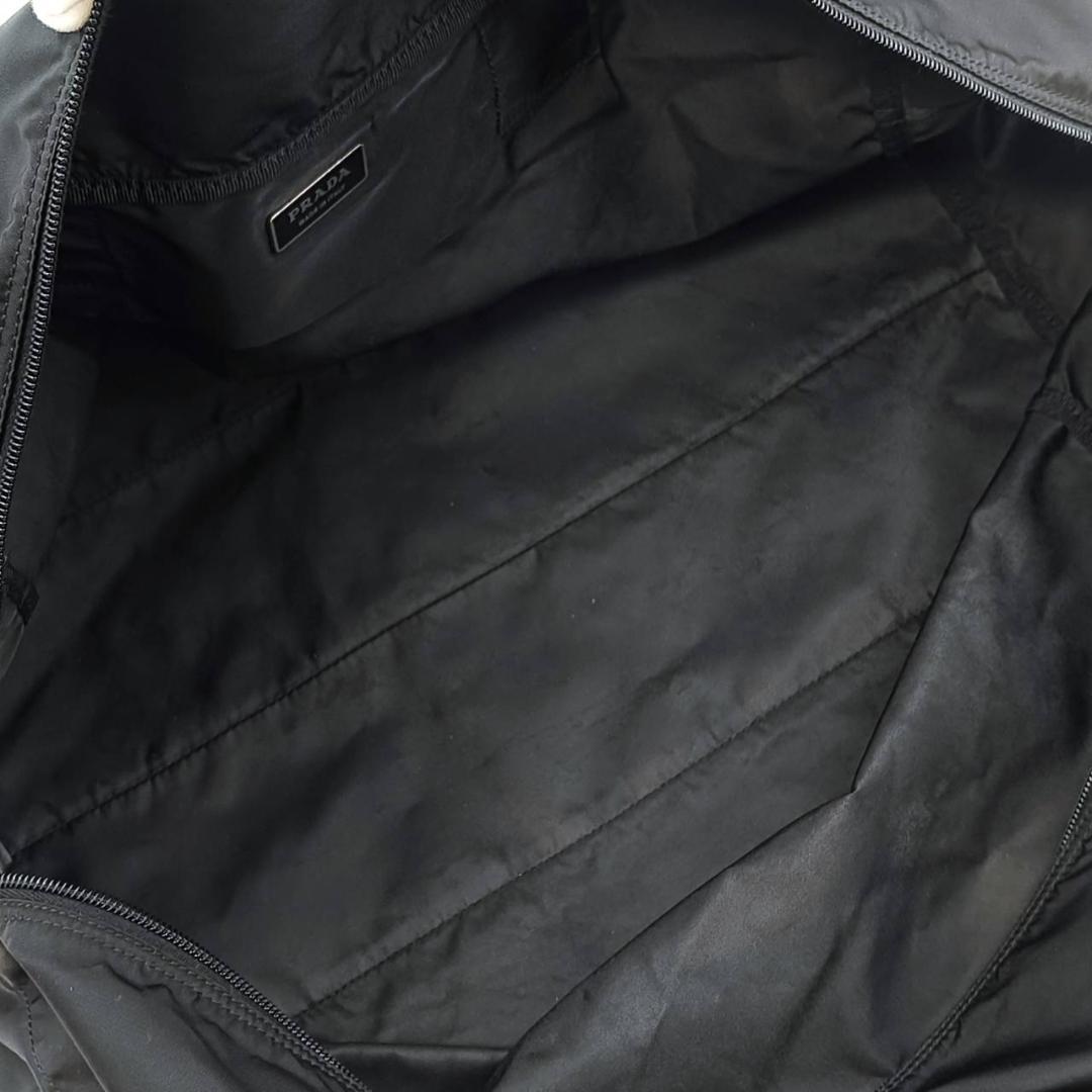 希少✨プラダ 大容量 ボストンバッグ 三角ロゴ レザー ナイロン 肩掛け 黒