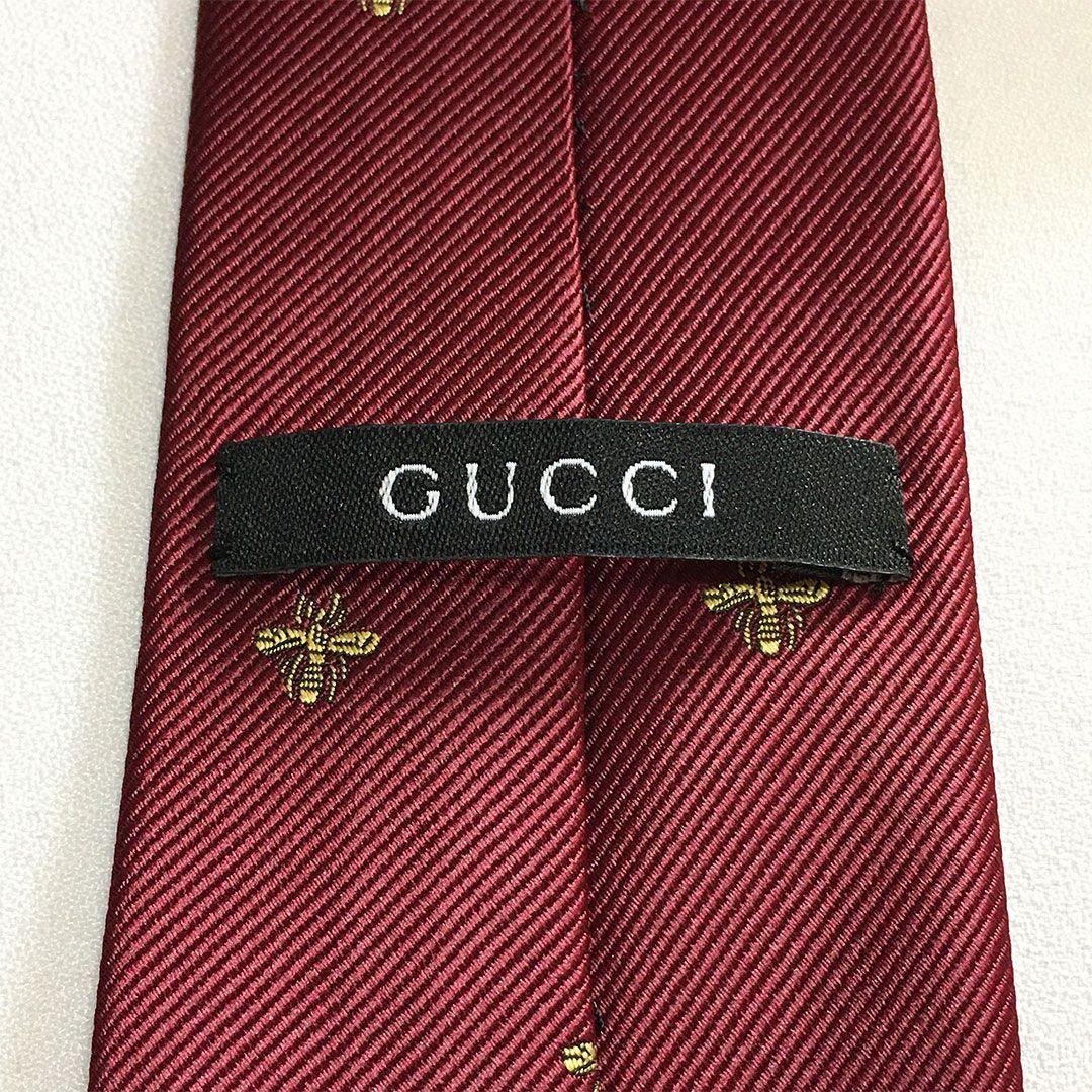 未使用級 グッチ GUCCI ネクタイ シルク 蜂 Bee ハチ グッチ