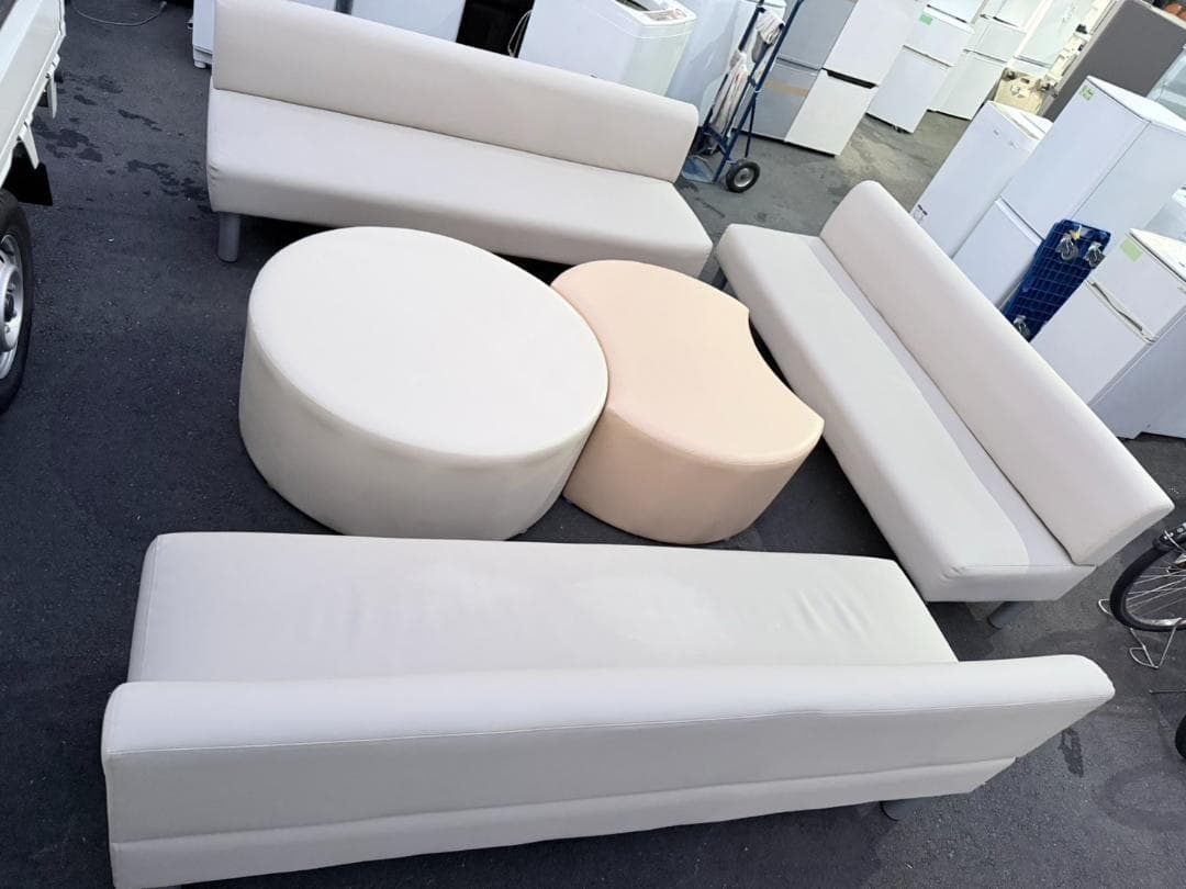 モジュラーソファセット ホワイト 136