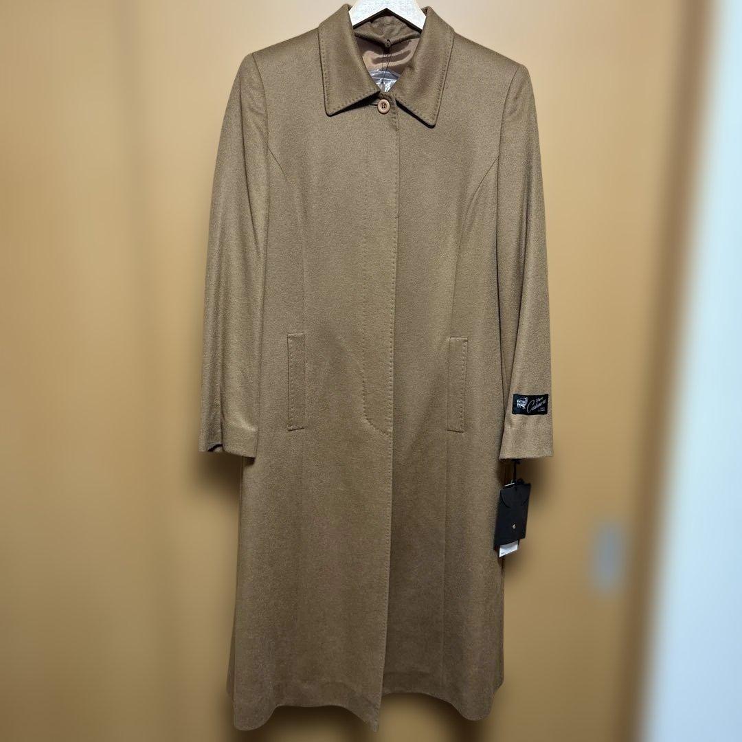 新品未使用　カシミア　100% 三京商会　フォックスファー　コート　ベージュ