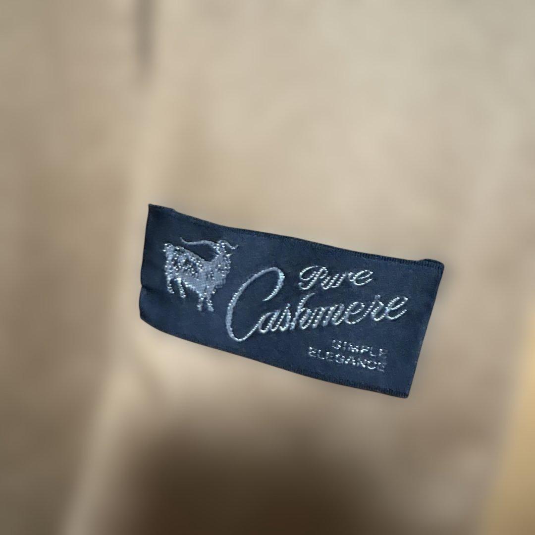 新品未使用　カシミア　100% 三京商会　フォックスファー　コート　ベージュ