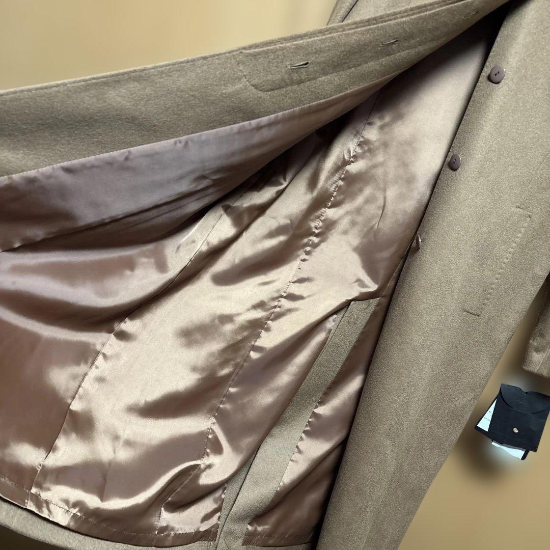 新品未使用　カシミア　100% 三京商会　フォックスファー　コート　ベージュ