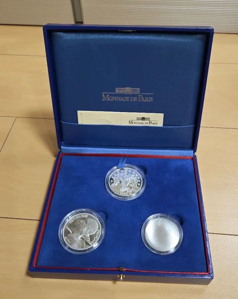 Monnaie de Paris 2002年記念硬貨3枚セット