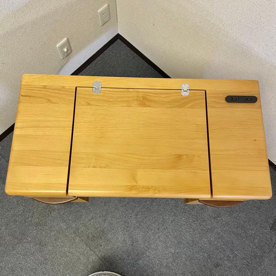 楽天デスクドレッサー 天然木アルダー材 ナチュラル ⚠️スツール別売り　F