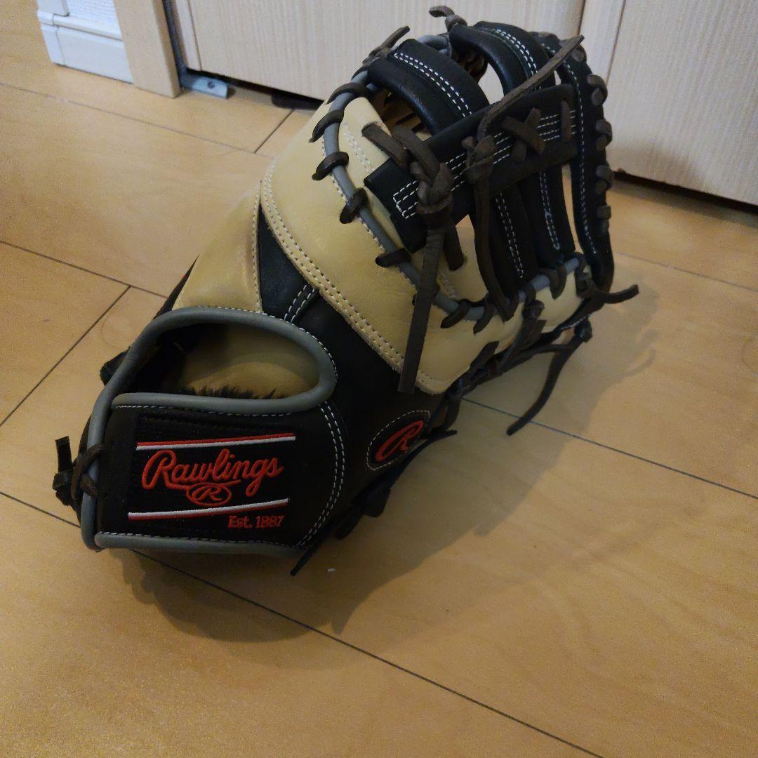 Rawlings ファーストミット 黒/ベージュ