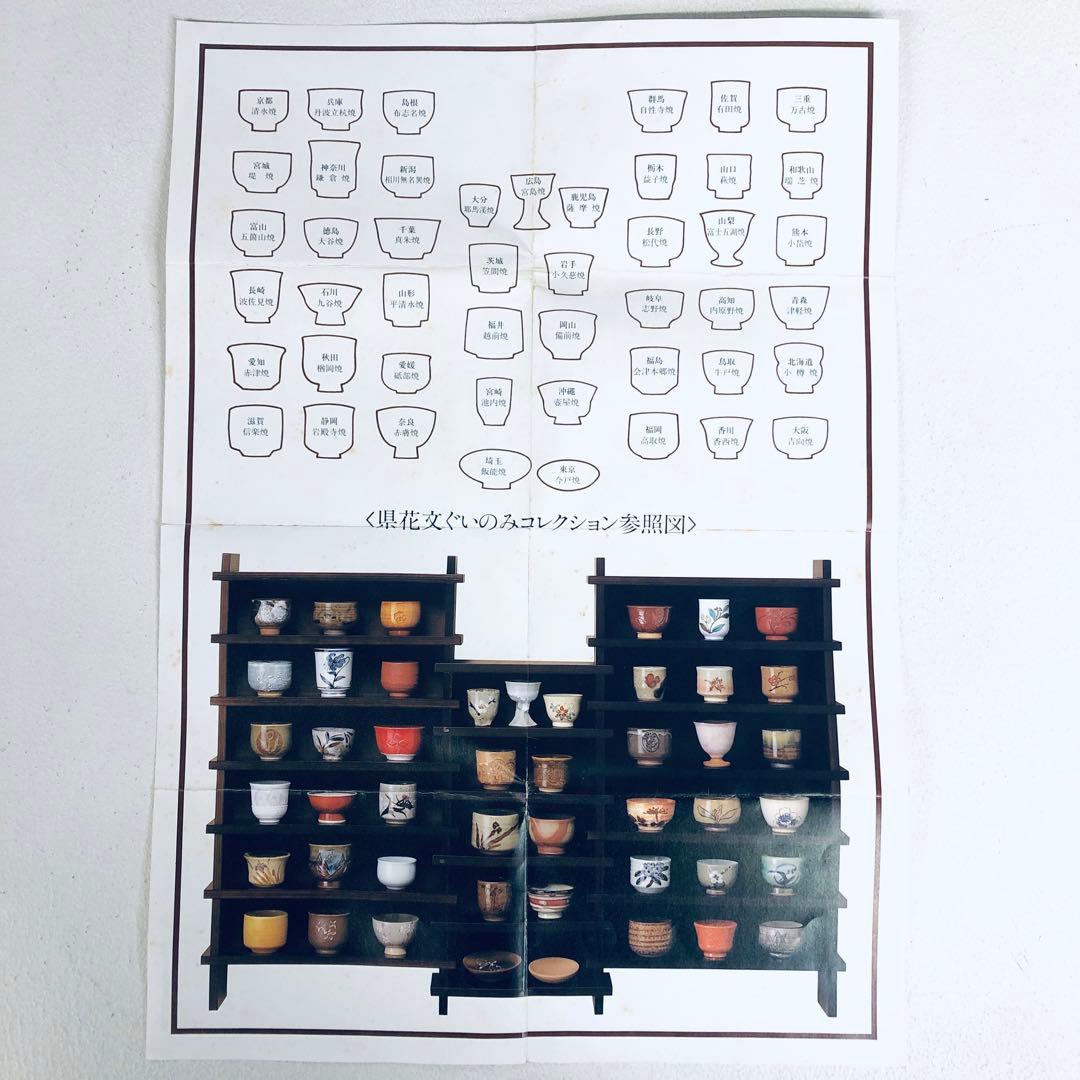 【コンプリート品】フランクリン・ポーセリン　県花文ぐいのみコレクション　認定書付
