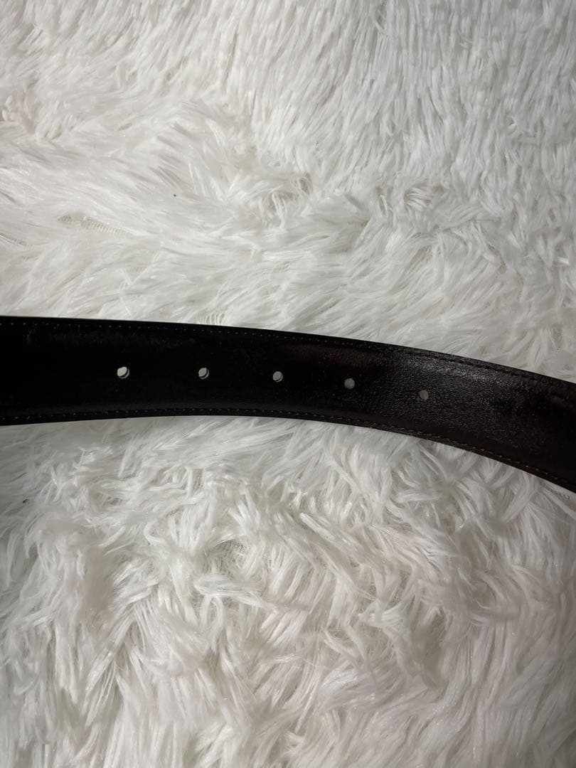 美品　BURBERRY 本革ベルト ブラック イタリア製 付替バックル 箱付