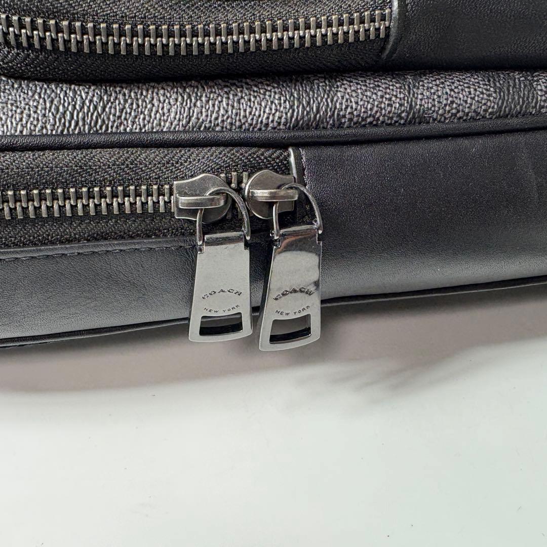 コーチ COACH ボディバッグ イーサン シグネチャー 黒 ブラック.