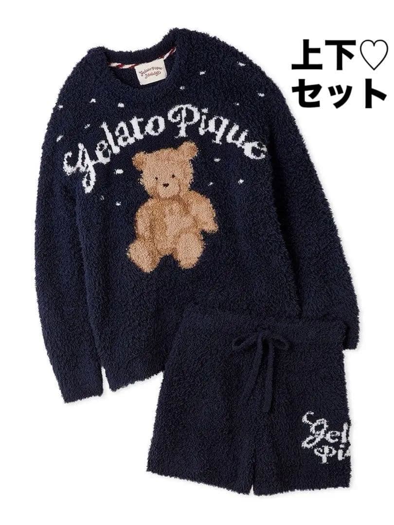 【HOLIDAY】ジェラートスノーベア プルオーバー＆ショートパンツ ネイビー