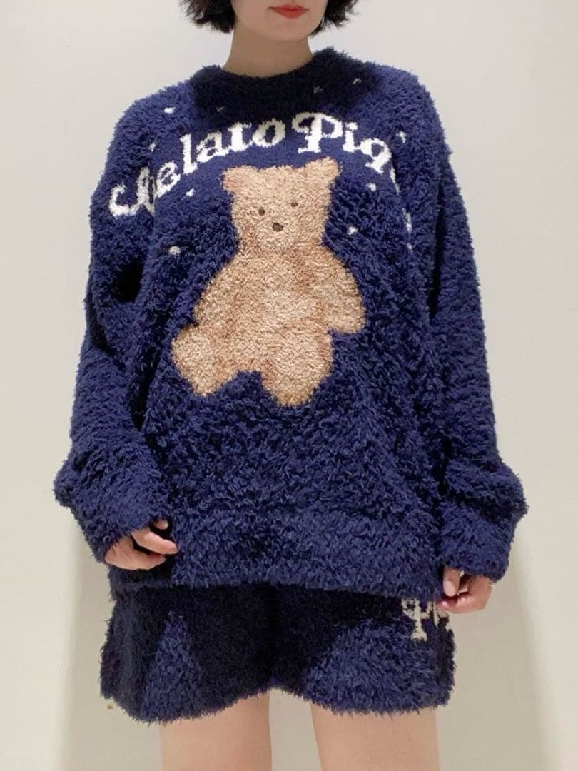 【HOLIDAY】ジェラートスノーベア プルオーバー＆ショートパンツ ネイビー