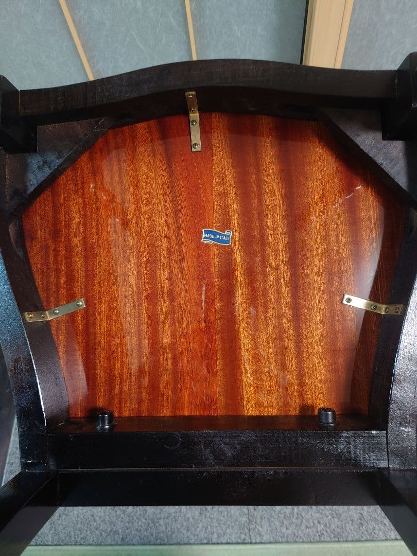 イタリア製 椅子 チェア 象嵌 木製 無垢 ②