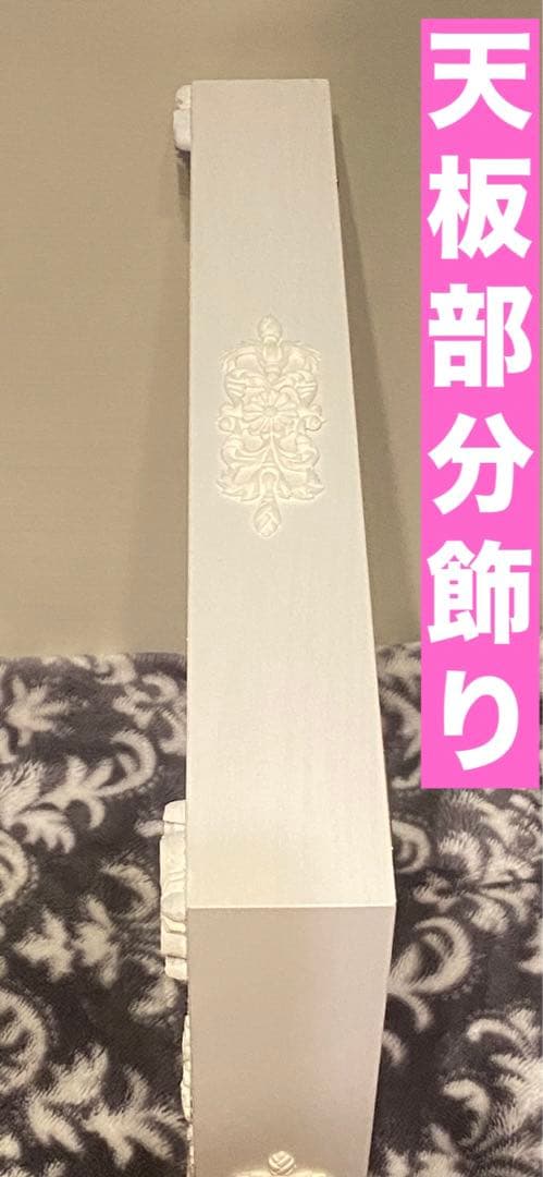 新品♦️ロココ♡ホワイトシャビー ♦️小物置き ウォールミラー♦️隠れ天使♦️送料込