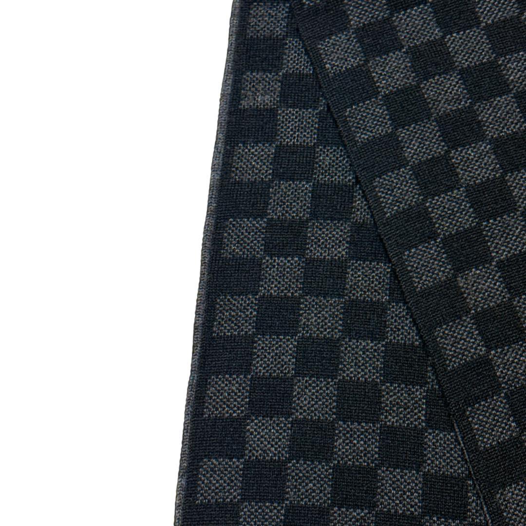 【超美品】LOUIS VUITTON ダミエ グラフィット ウール マフラー