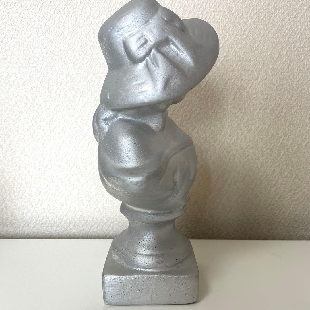 フレンチ胸像石膏像　イタリア帽子少女像　人物像　置物　シャビー　ウェディング