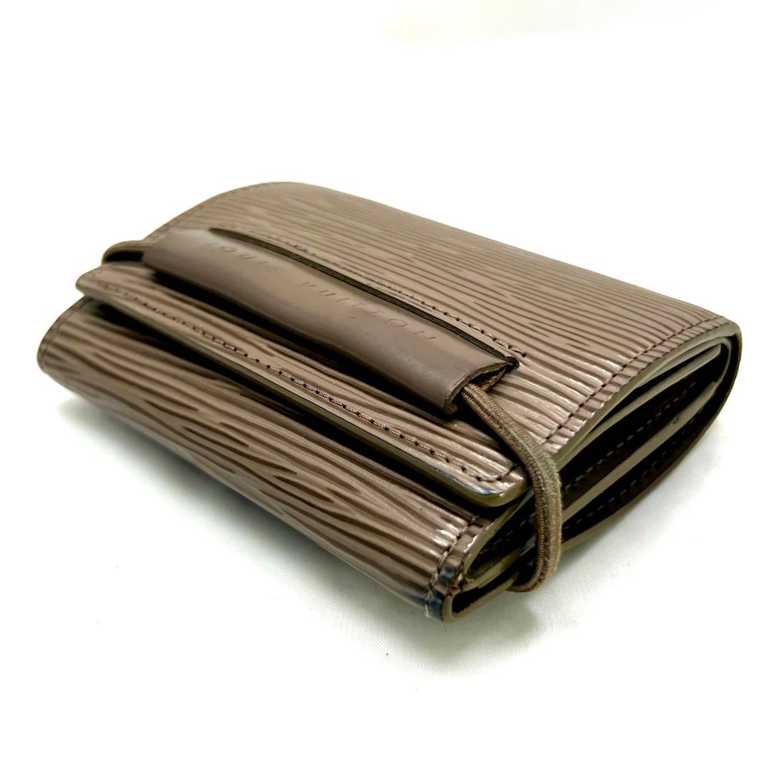 【極美品】 ルイヴィトン エピ ポルトモネネ エラスティック グレージュ