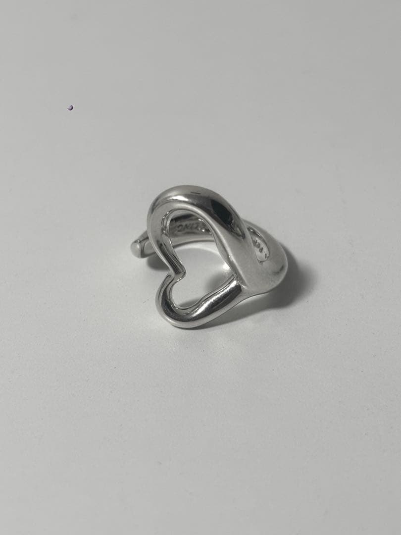 美品Tiffany&Co. ティファニー　オープンハート　リング　シルバー　指輪