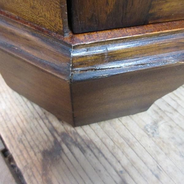 イギリス アンティーク 家具 コーナーキャビネット 飾り棚 英国 6958d