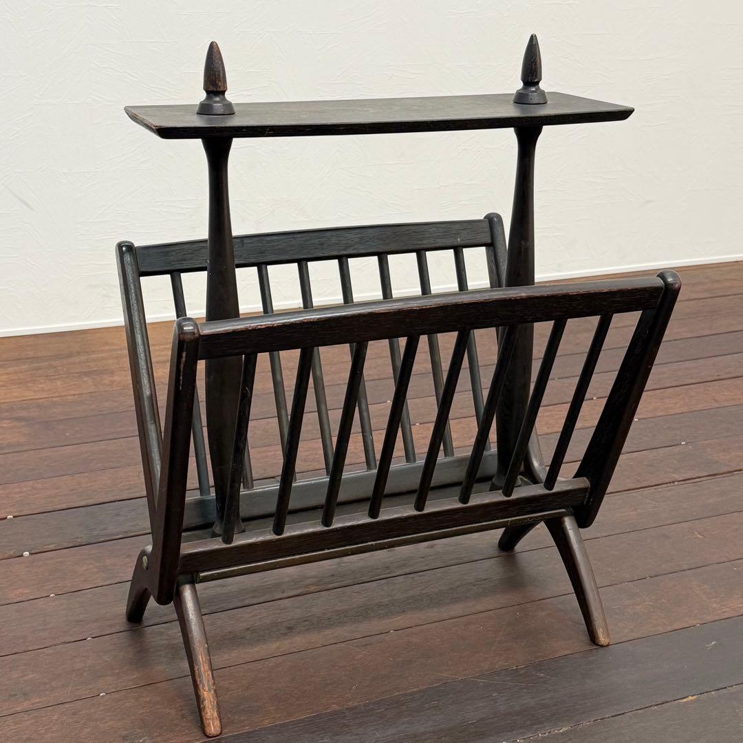 H112K70 マルニ木工 オールドマルニ マガジンラック付きサイドテーブル