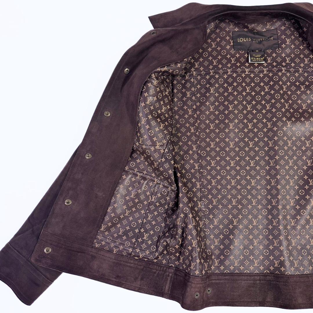 専用 ルイヴィトン モノグラム ラムスキン スエードレザージャケット 36