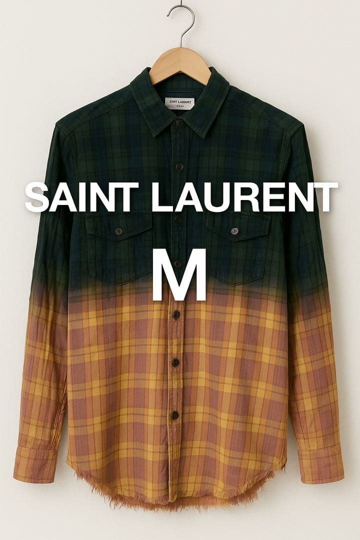 J*N様 相場以下Saint Laurent Paris グラデーション チェッ