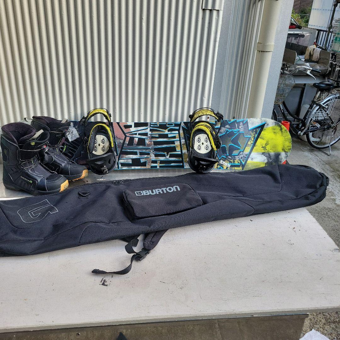 【中古良品】スノーボード 3点SET (BURTON ボードケース付けます)