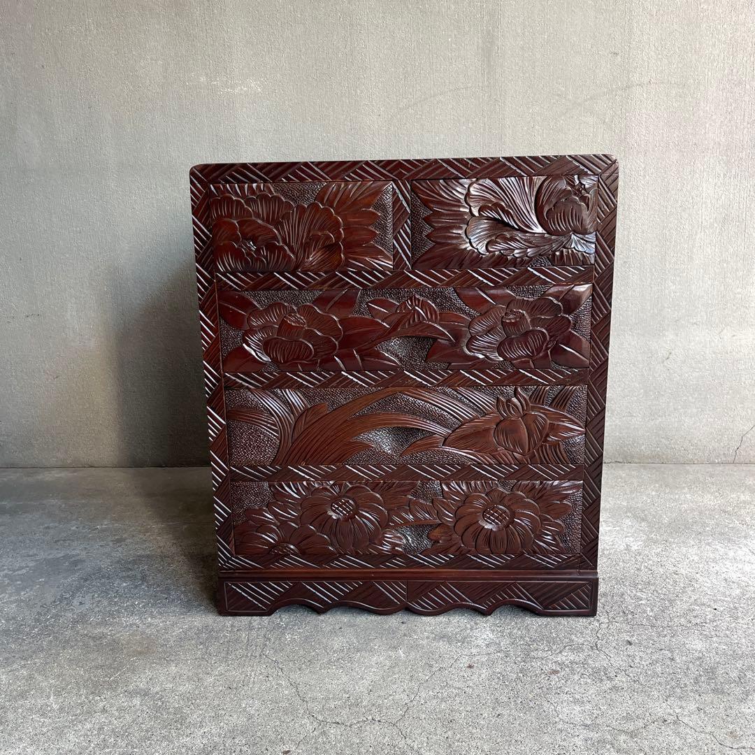 日光彫　 小引き出し 抽斗 5杯