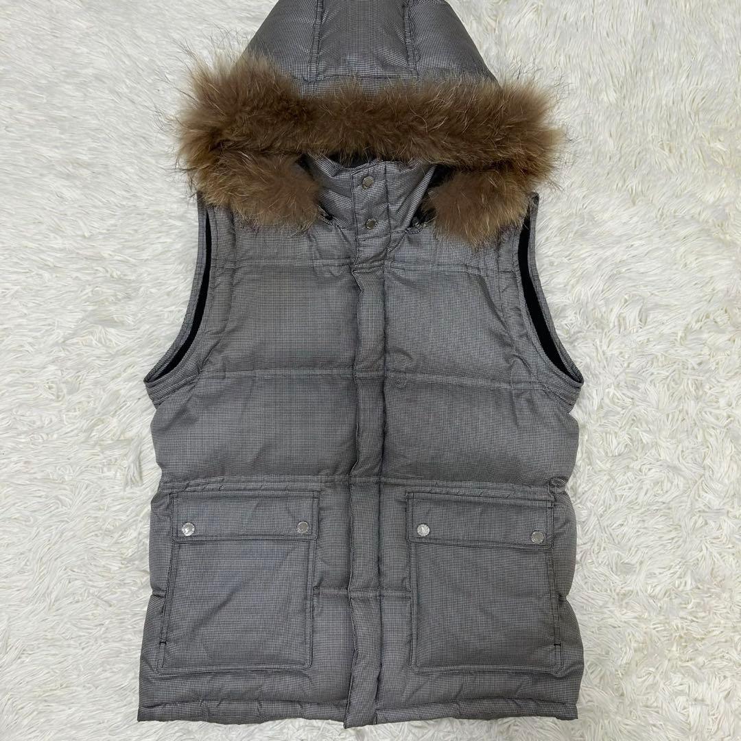 【極美品/L】バーバリーブラックレーベル 4way ダウンジャケット 肉厚 灰色