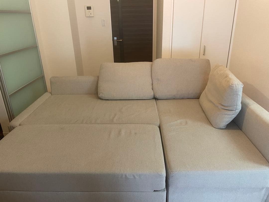 IKEA　フリーヘーテン　コーナーソファーベッド　収納付き