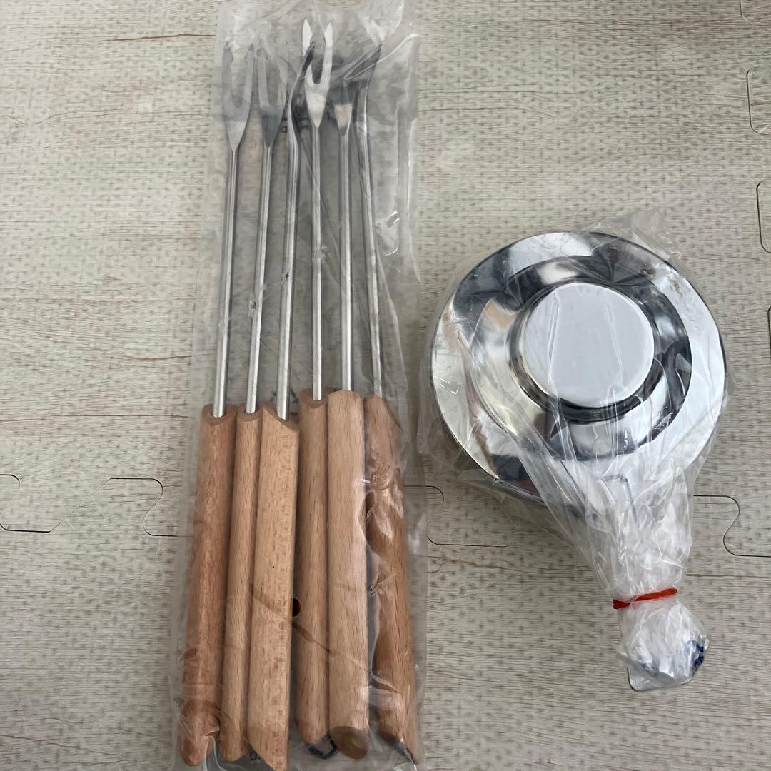 新品未使用【ル・クルーゼ】コンパクト　チーズフォンデュセットブラック