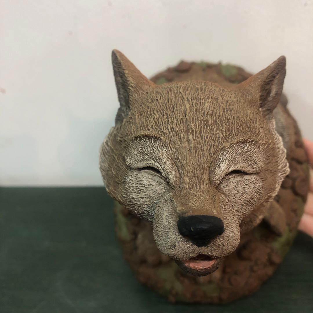 かりん人形　オオカミ　狼　9067￼ 置物