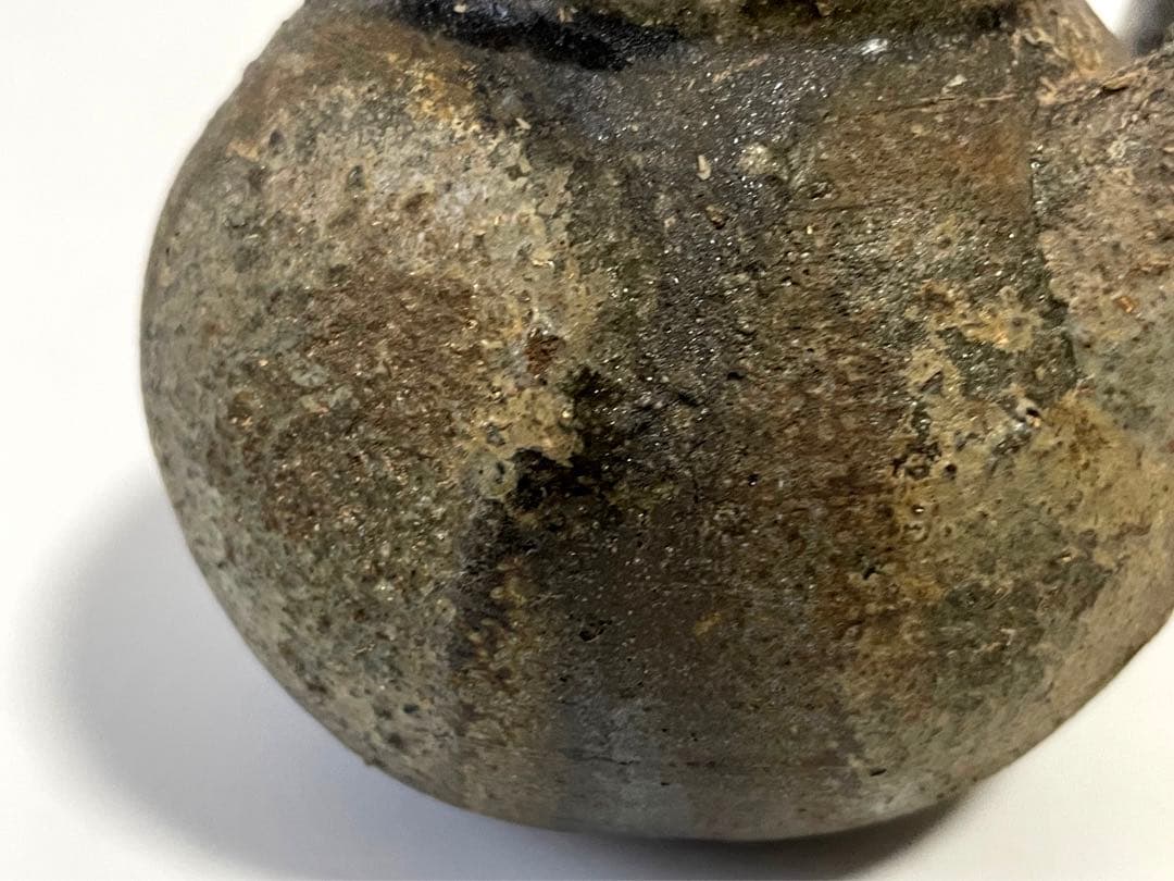 作家物　陶芸家　作者不明　急須　自然釉　横手急須　茶銚　煎茶　中国茶