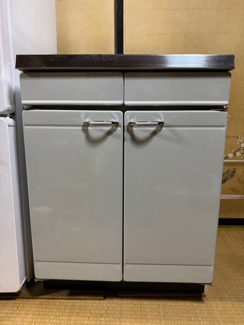 ホワイト ステンレス製キッチン収納