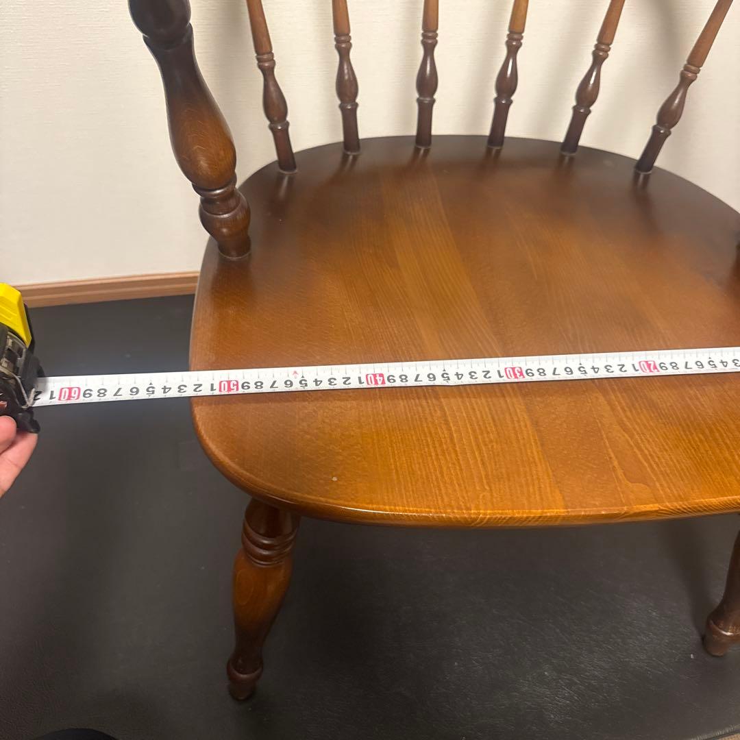 飛騨産業チェア　柄クッション付き