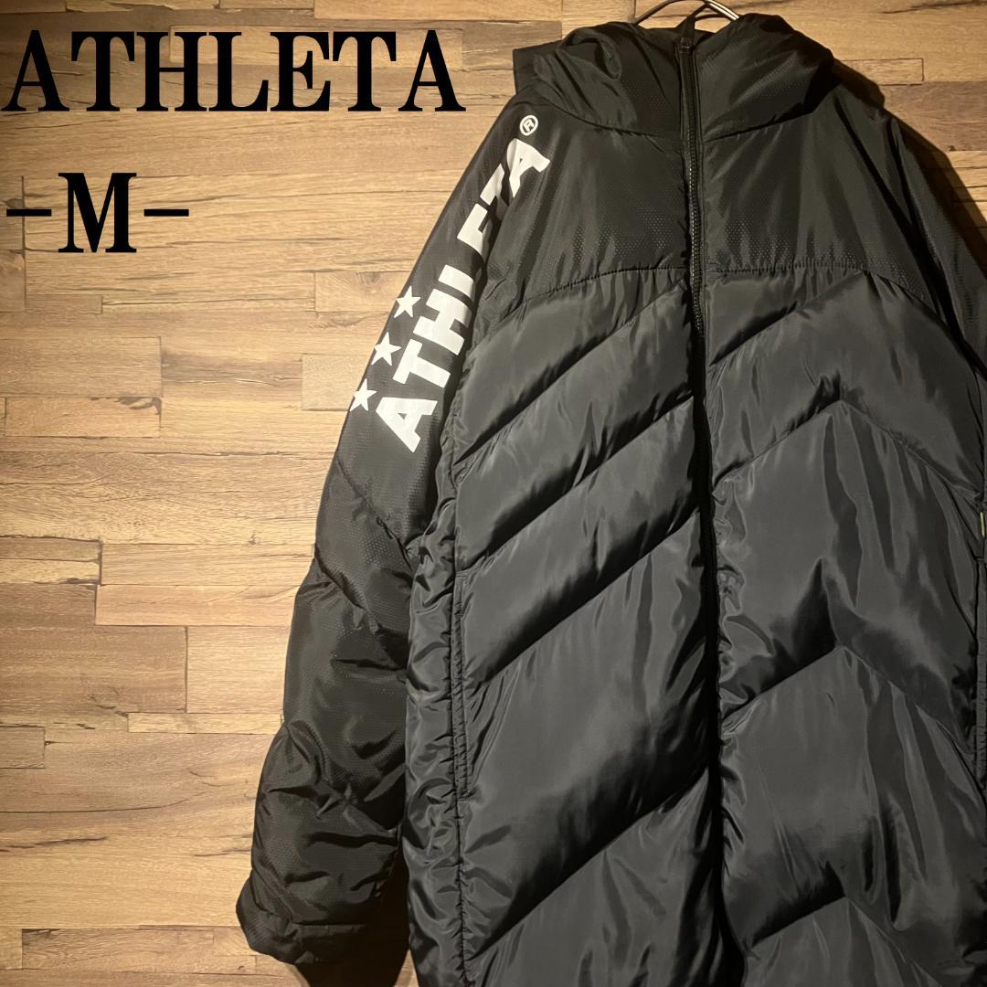 ATHLETA ブラック ダウンベンチコート M