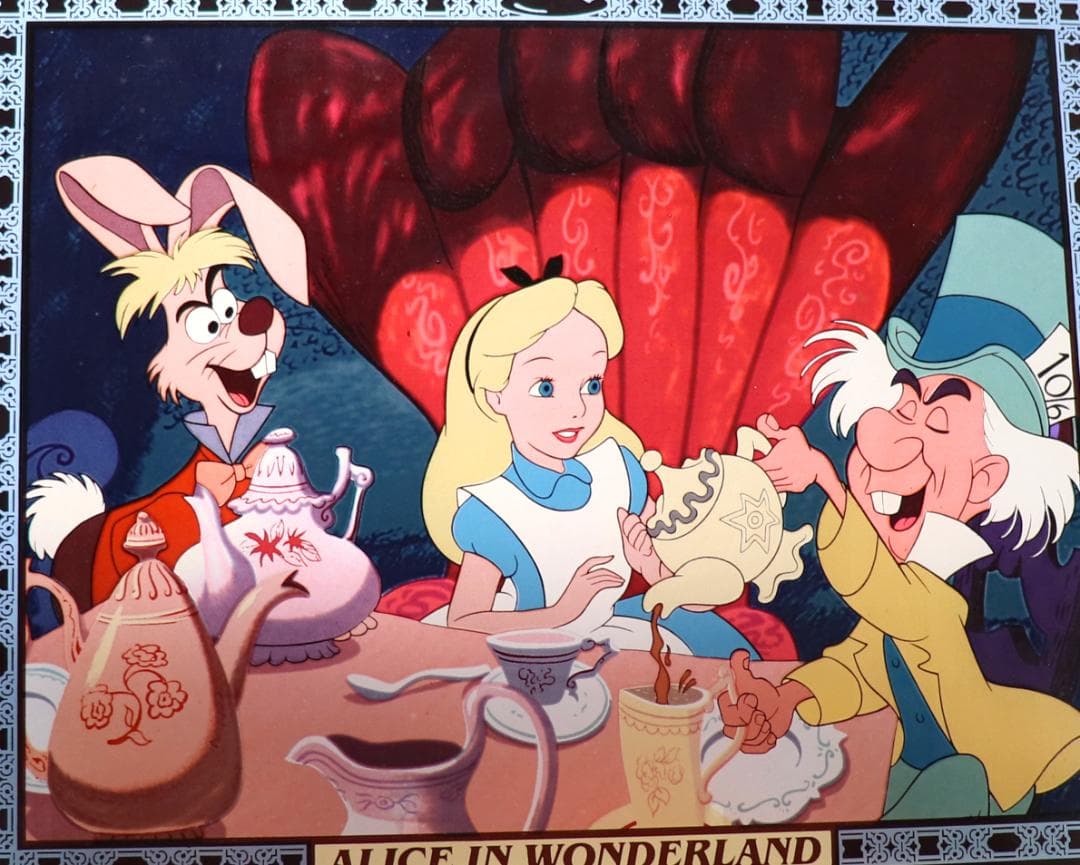 ディズニー公式激レア不思議の国のアリスルイス・キャロルヴィンテージステンドグラス