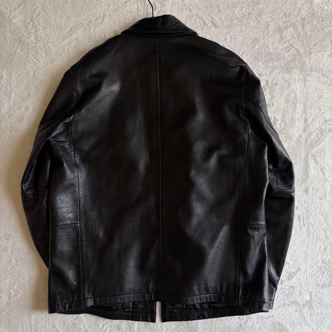 【美品】AVIREXレザーカーコート ハーフコートメンズ M ユニセックス 女性