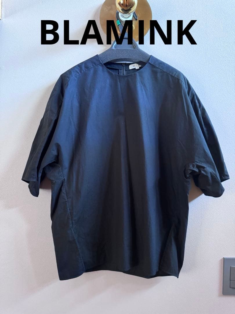 最終値下げ！BLAMINK コットン半袖ブラウス　サイズI 黒