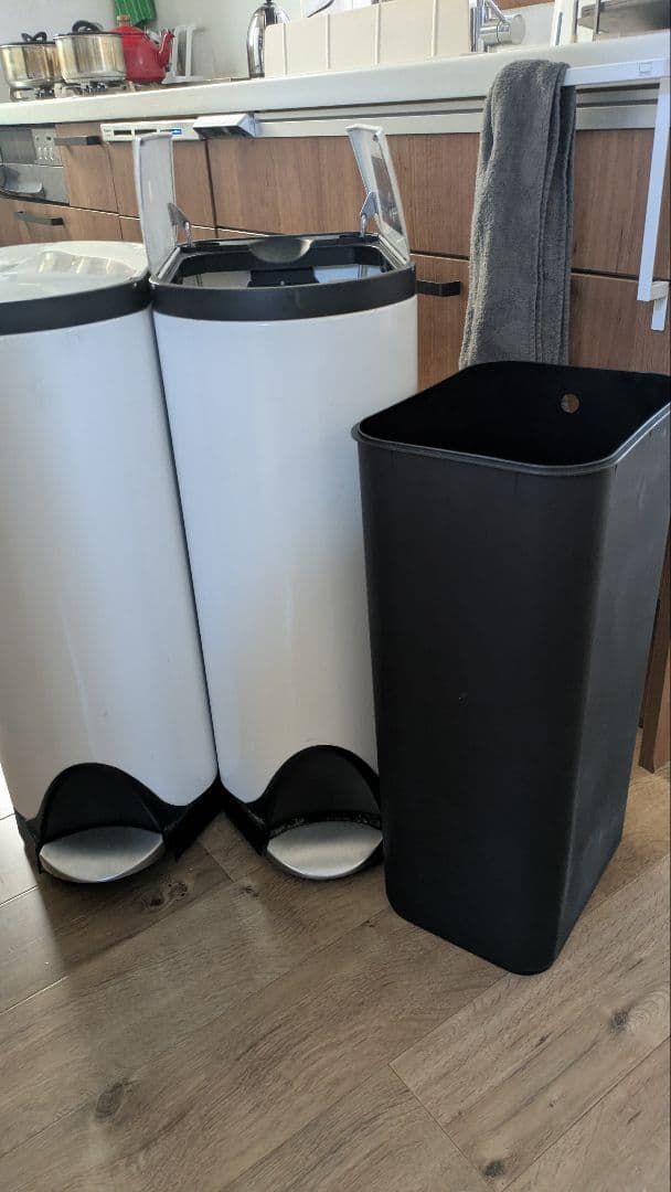 シンプルヒューマン ペダル式ごみ箱 ホワイト 30Ｌ　　2個セット