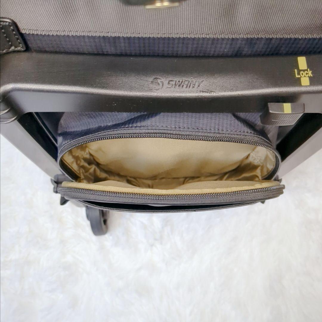 【美品】スワニー キャリーバッグ ルバンドM 4輪 静音 ブラック 大容量