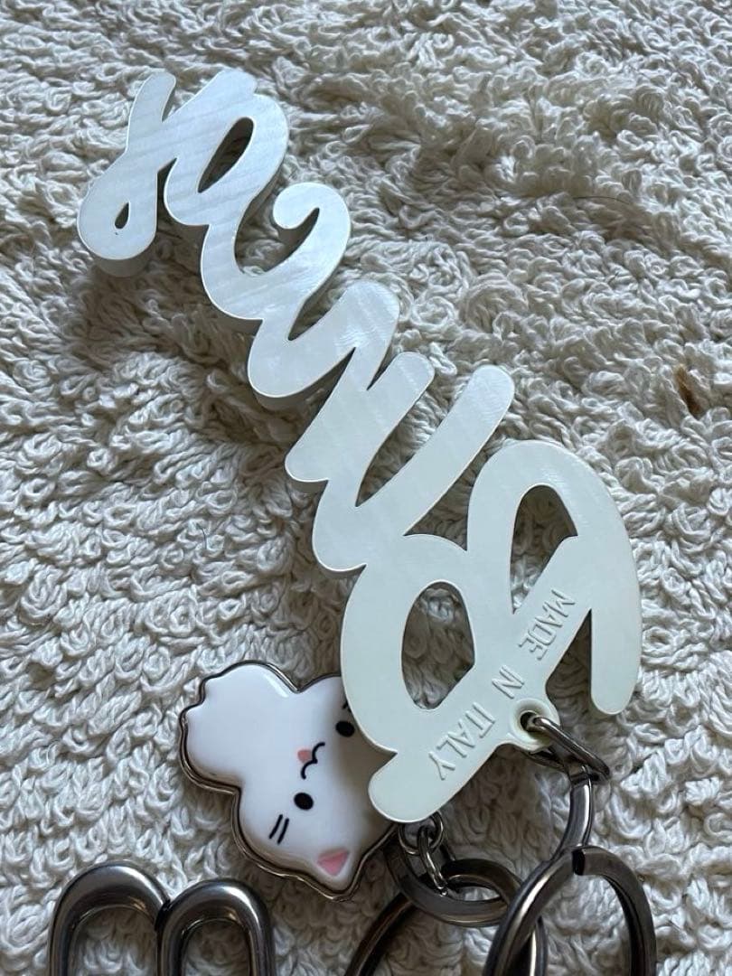 BALENCIAGA バレンシアガ ハート ミラー キーリング チャーム ピンク