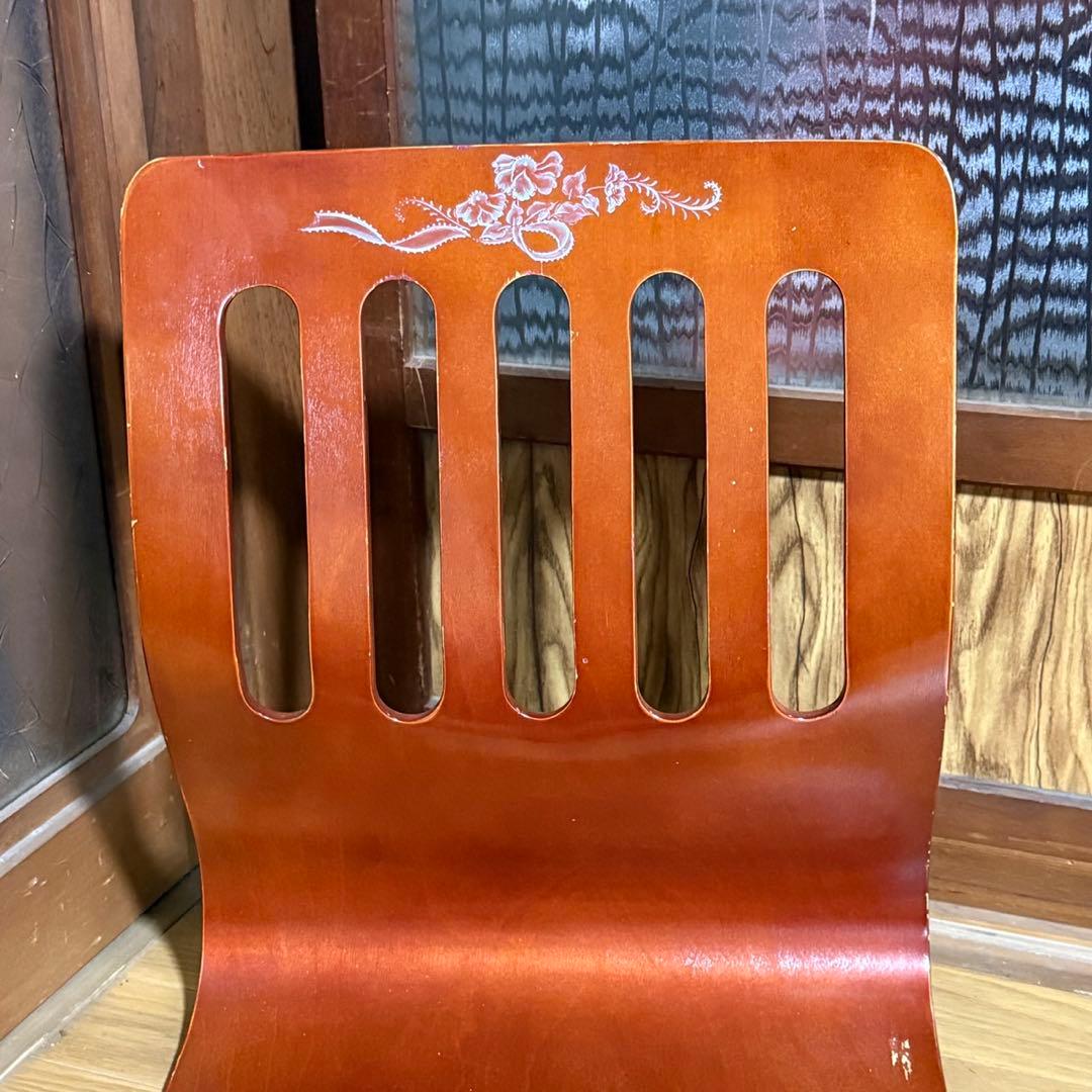 曲げ椅子　座椅子　花柄