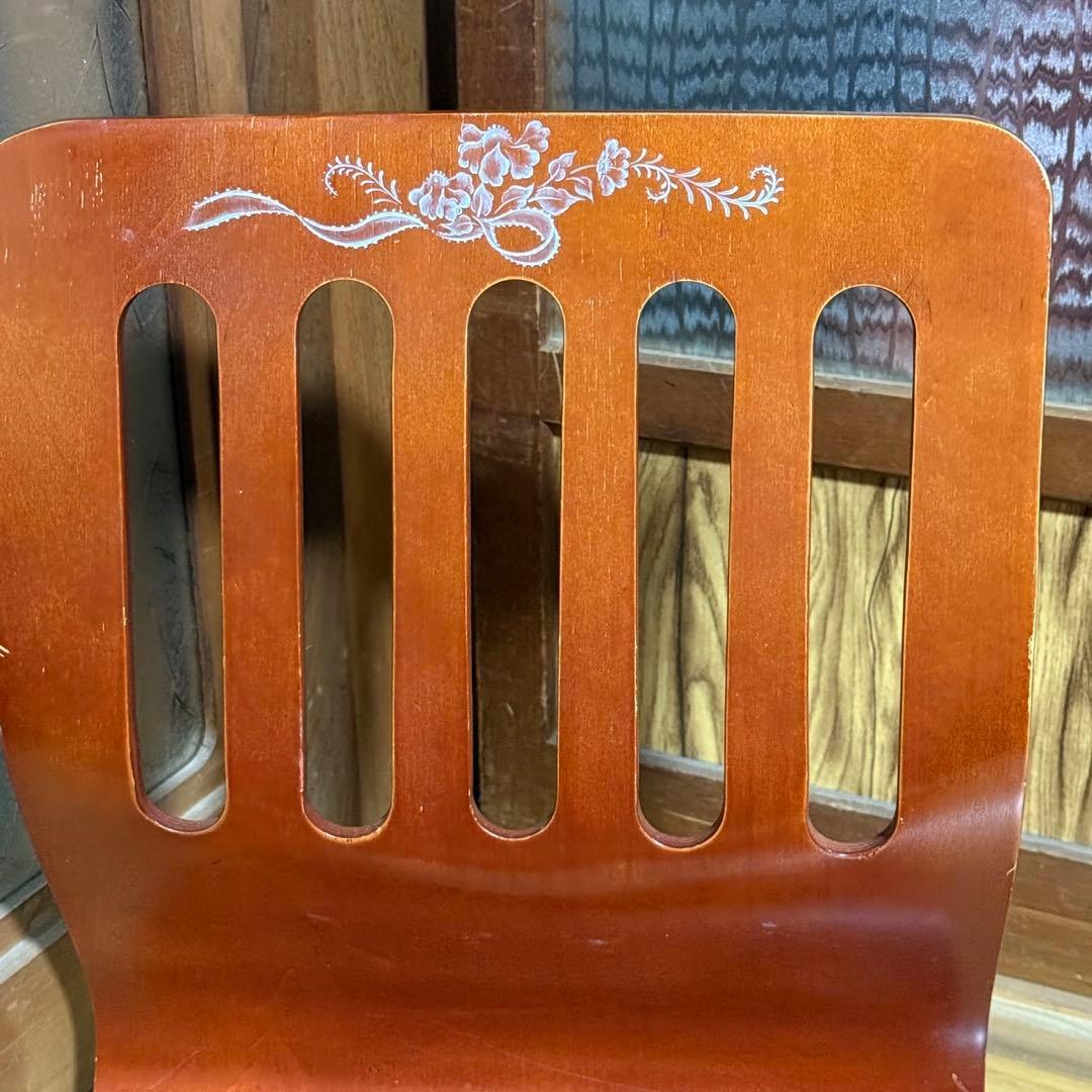 曲げ椅子　座椅子　花柄