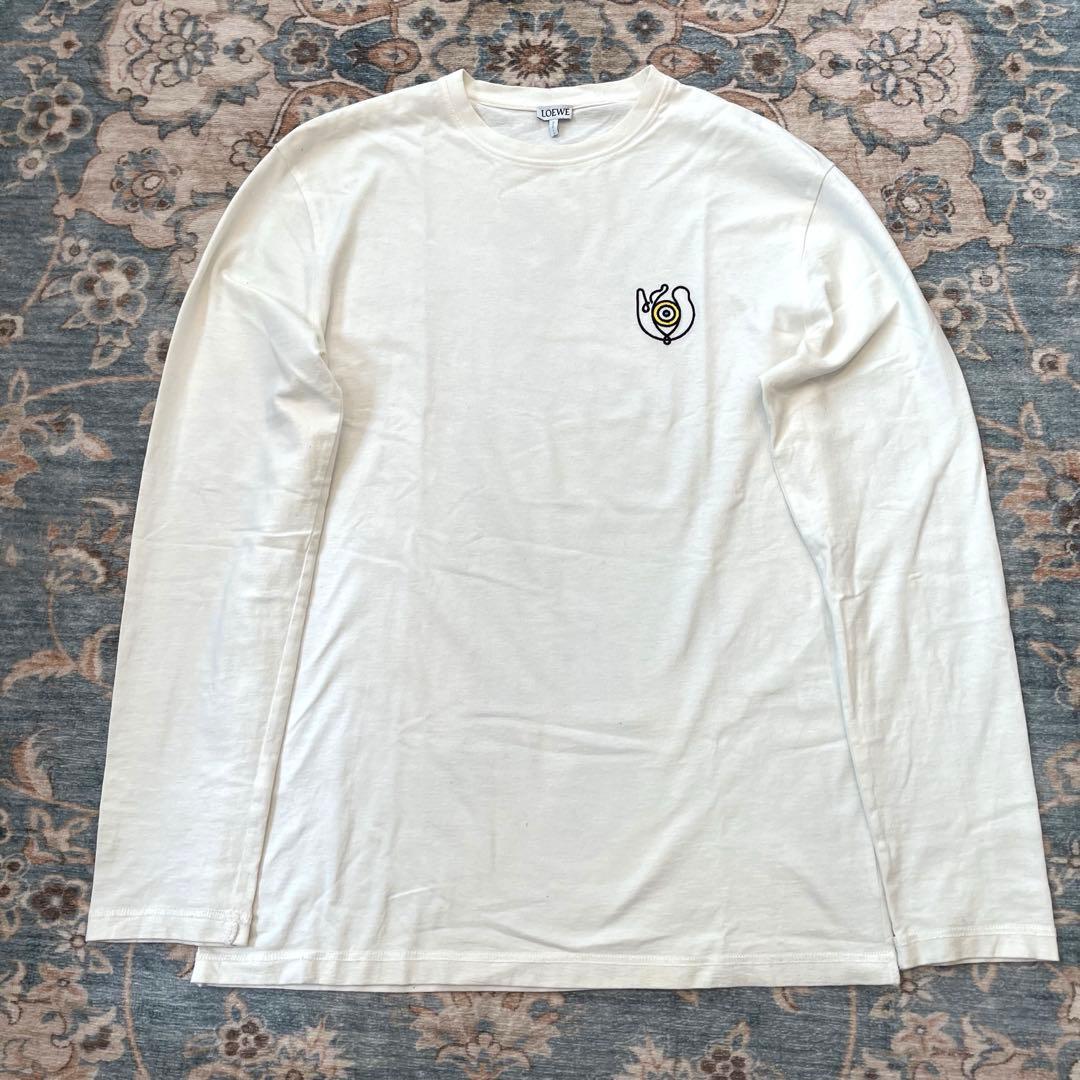 ELN Eye LOEWE NatureバックプリントロングTシャツ ホワイト