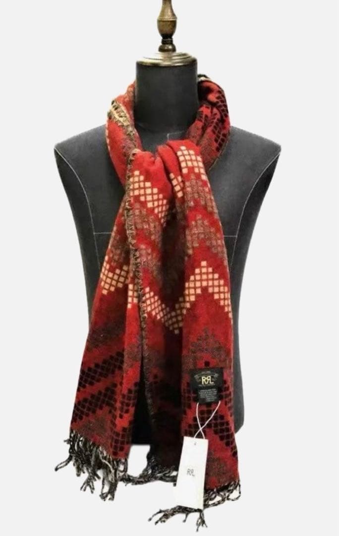 RRL Double RL 100%ウール 大判マフラー ストール