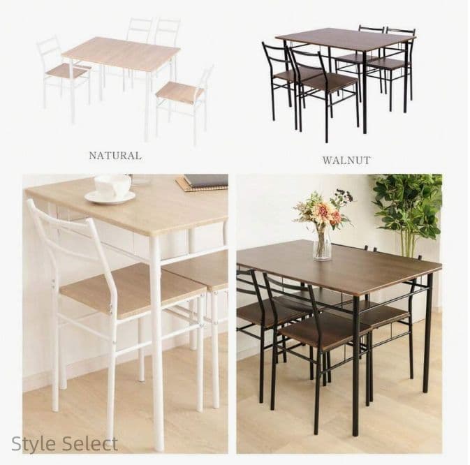 ダイニングテーブルセット4人用5点セット幅110cmダイニングテーブル組み立て品