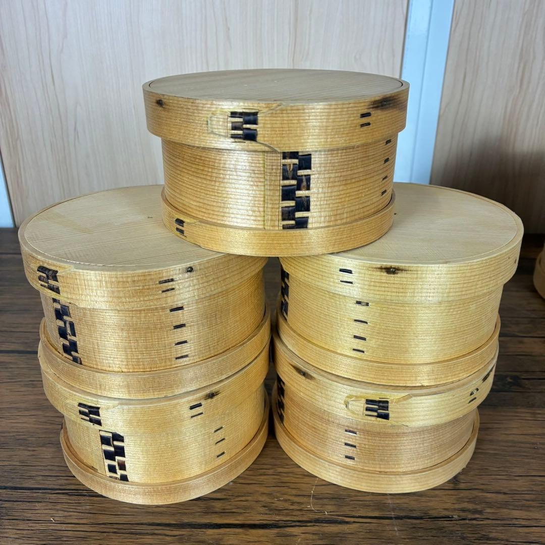 【まとめてお得】曲げわっぱ　おひつ　蓋付き　まとめ　セット